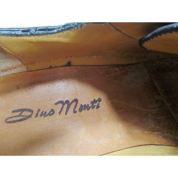 Dino Monti Ante Vintage Mens Black Leather Woven Lace Up Oxfords Size US 9 D - Picture 10 of 12